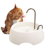 AMICUS Aqua Mini Cat & Dog Water Fountain with Stainless Steel Faucet, Activated Carbon Filter & USB Powered Quiet Pump – White