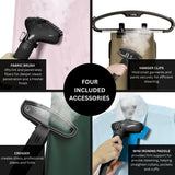 Professional Standing Garment Steamer 1500W with 1.8L Tank, Dual Bar Support and Rolling Wheels System