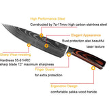 8-Piece Professional Kitchen Knife Set – High Carbon Stainless Steel, Ultra Sharp Blades