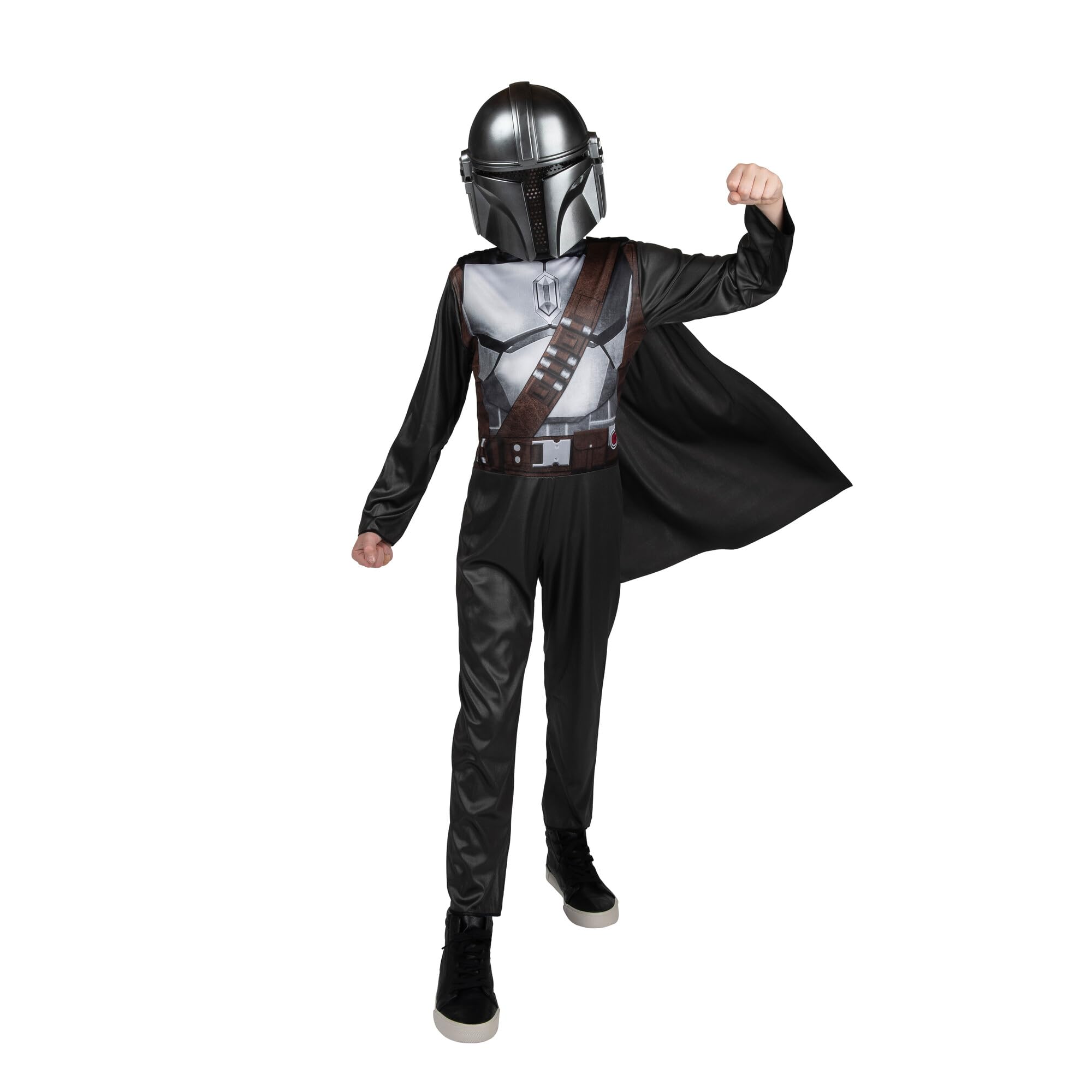 Kids The Mandalorian Costume – Official Star Wars Beskar Armor Outfit with Cape & Mask