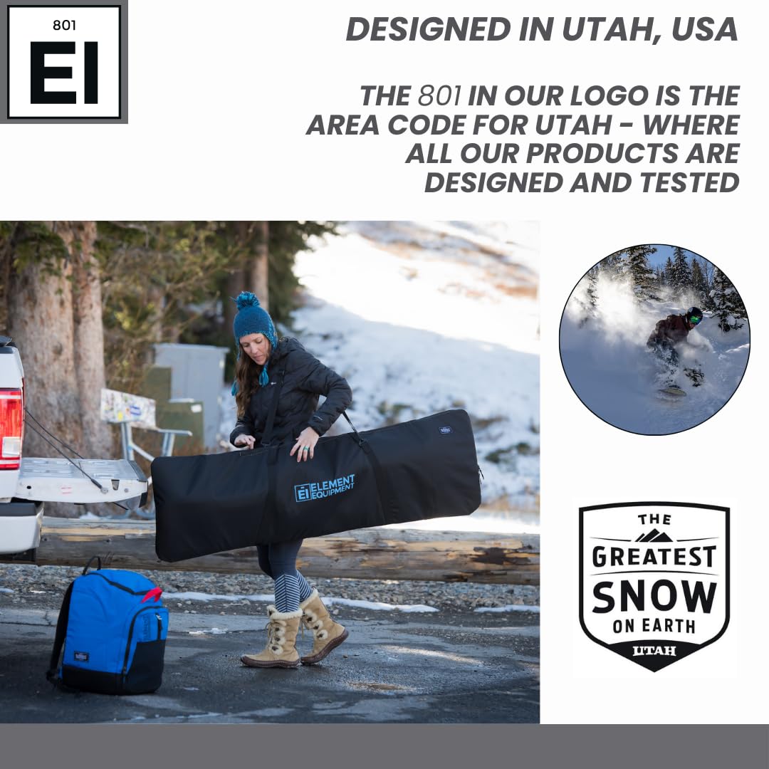 Element Equipment Padded Snowboard Bag – Single Board Travel Case up to 165cm (Aztec Design)