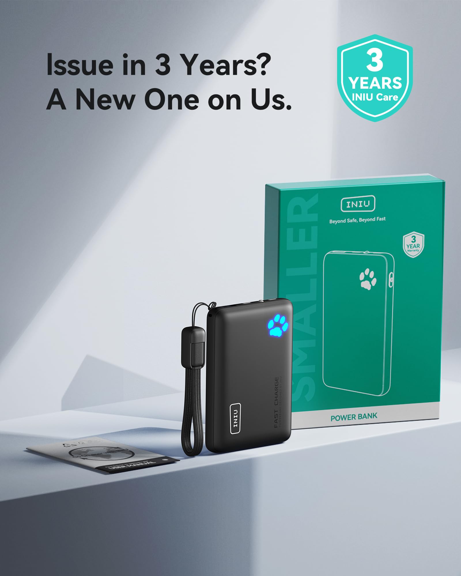 INIU 10000mAh Portable Power Bank 45W Fast Charging – Compact USB-C Power Bank for iPhone, Android & Travel