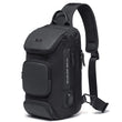 BANGE Waterproof Sling Bag with USB Charging Port – Lightweight Crossbody Chest Backpack for Men (Black)