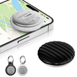 MSEBENT Bluetooth Tracker Tags 2 Pack, Apple Find My Compatible Waterproof Item Locator with Sound Alert – Black & White