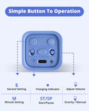 Productivity Timer Cube with Flip Control, Custom Countdown & Count-Up, Silent Vibration Desk Timer for Work, Study & Kitchen – Blue