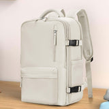 Women’s Large Carry-On Travel Backpack with Shoe Compartment & Wet Pocket – Flight Approved – Beige