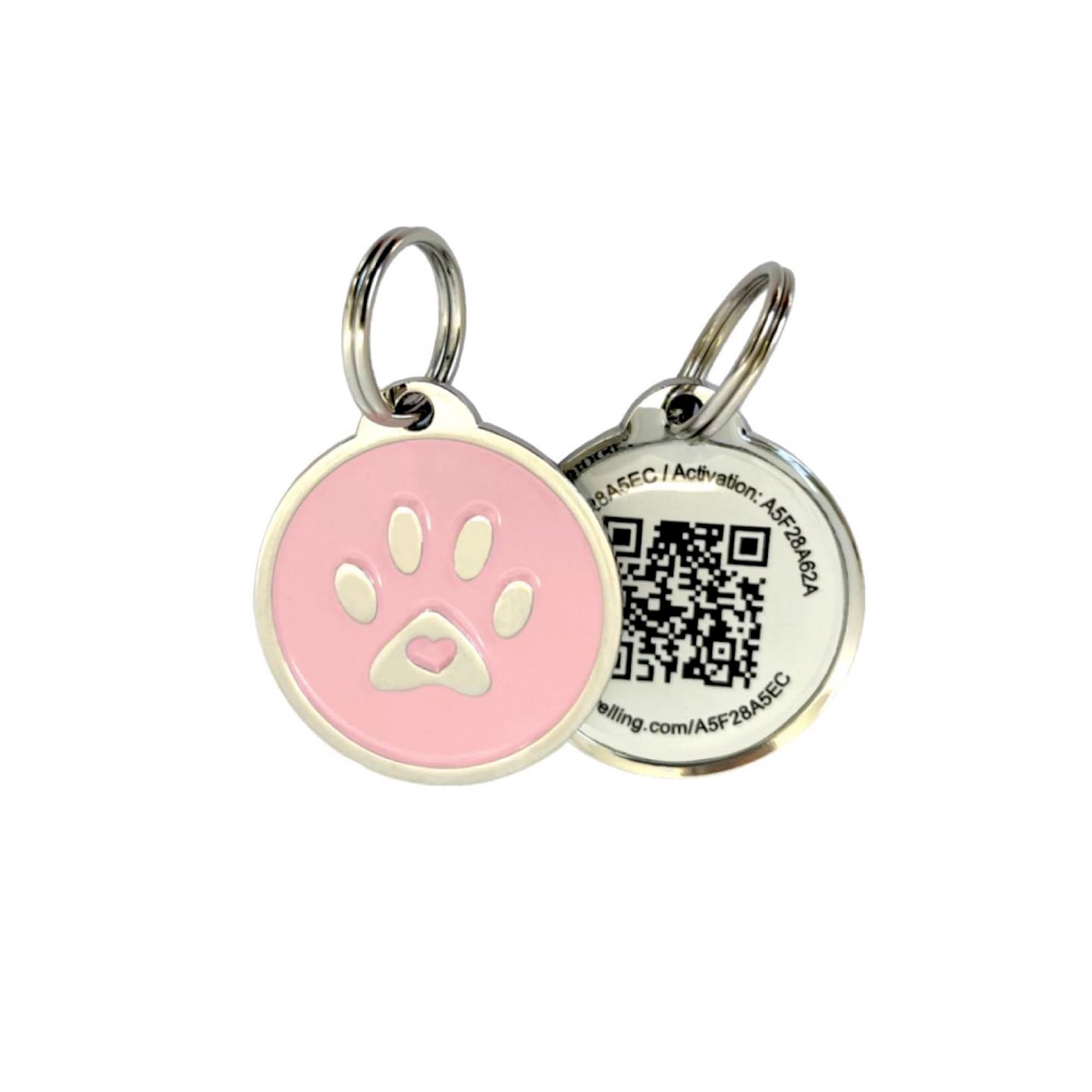 QR Code Pet ID Tag with Instant Scan Alerts, Waterproof Smart Pet Identification Tag with Online Profile and Emergency Contact Access