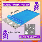 Halloween Nail Stamping Plates Set – 5Pcs Stainless Steel Templates with Ghost, Pumpkin, Skull & Spider Web Designs