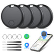 Apple Find My Bluetooth Tracker 4-Pack, Smart Key Finder and Luggage Locator with IP67 Waterproof and Replaceable Battery