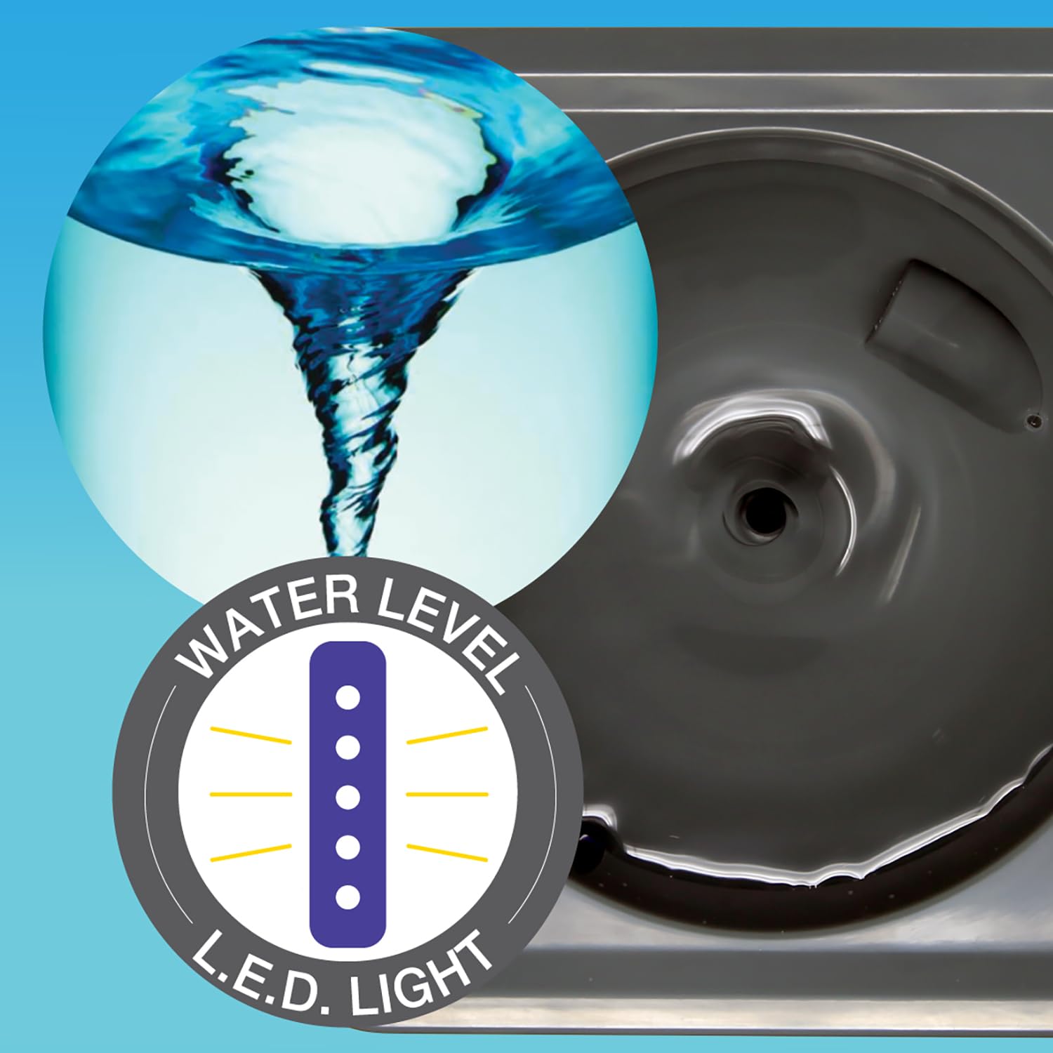 Mini Vortex Pet Water Fountain 80oz – Anti-Splash BPA-Free Automatic Drinking System with LED Indicator