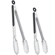 Stainless Steel Kitchen Tongs Set – 9” & 12” Heat Resistant Locking Cooking Tongs (2 Pack)