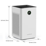 Jafanda HEPA Air Purifier for Large Rooms up to 1190 ft² Quiet Sleep Mode PM2.5 Sensor 3-Stage Filter White