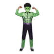 Marvel Hulk Deluxe Child Costume – Green Muscle Jumpsuit with Molded Mask for Boys & Girls