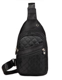 Aostihot Lightweight Water-Resistant Sling Backpack for Men & Women – Compact Crossbody Daypack (Dark Black)