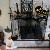 3-Pack Black Creepy Cloth Halloween Decoration Set – 16.4 Yards Spooky Fabric for Indoor & Outdoor Décor