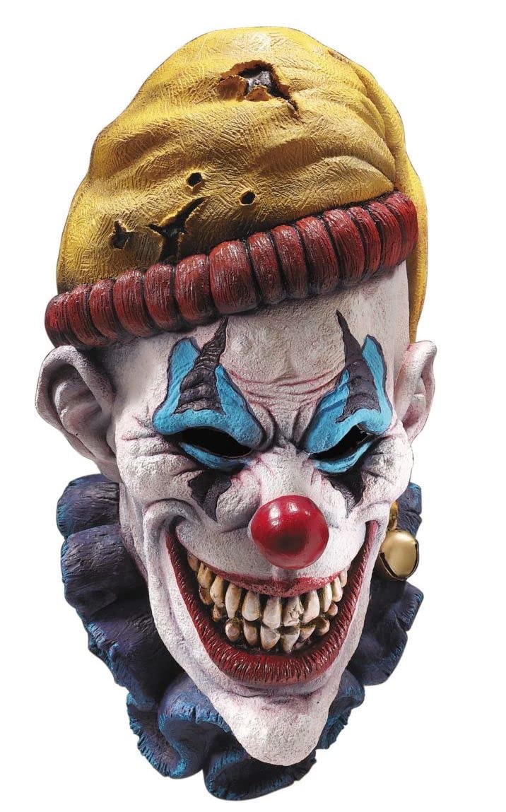 Evil Clown Latex Mask – Multicolor Overhead Horror Mask with Realistic Foam Details by Rubie’s (One Size)