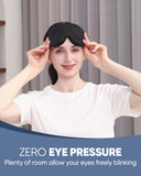 3D Contoured Sleep Mask for Travel – 100% Light Blocking Eye Mask for Side Sleepers with Memory Foam & Adjustable Strap