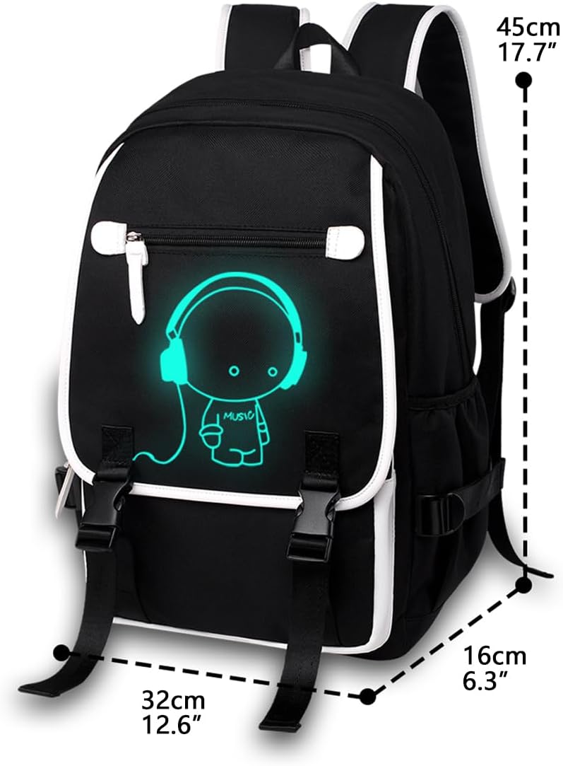 3-Piece Reflective School Backpack Set with Laptop Pocket