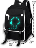 3-Piece Reflective School Backpack Set with Laptop Pocket