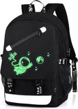 Glow Anime School Backpack with USB Port and Lock