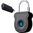 Fingerprint Cable Padlock with USB-C Emergency Key, Keyless Biometric Security Lock for Gym Locker, Bags & Indoor Storage