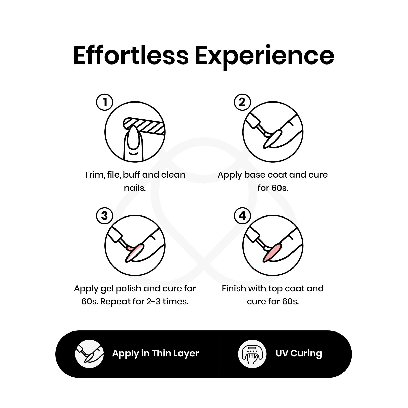 Audrey Black Gel Nail Polish – 15ml Long-Lasting UV/LED Soak Off Gel with High Gloss Finish