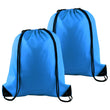 PLULON 2-Pack Drawstring Backpack Bags – Lightweight Sky Blue Cinch Sacks for Gym, Travel & Outdoor Sports