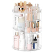 Rotating Makeup Organizer with 8 Adjustable Layers – 360° Spinning Cosmetic & Skincare Storage Carousel (Clear)