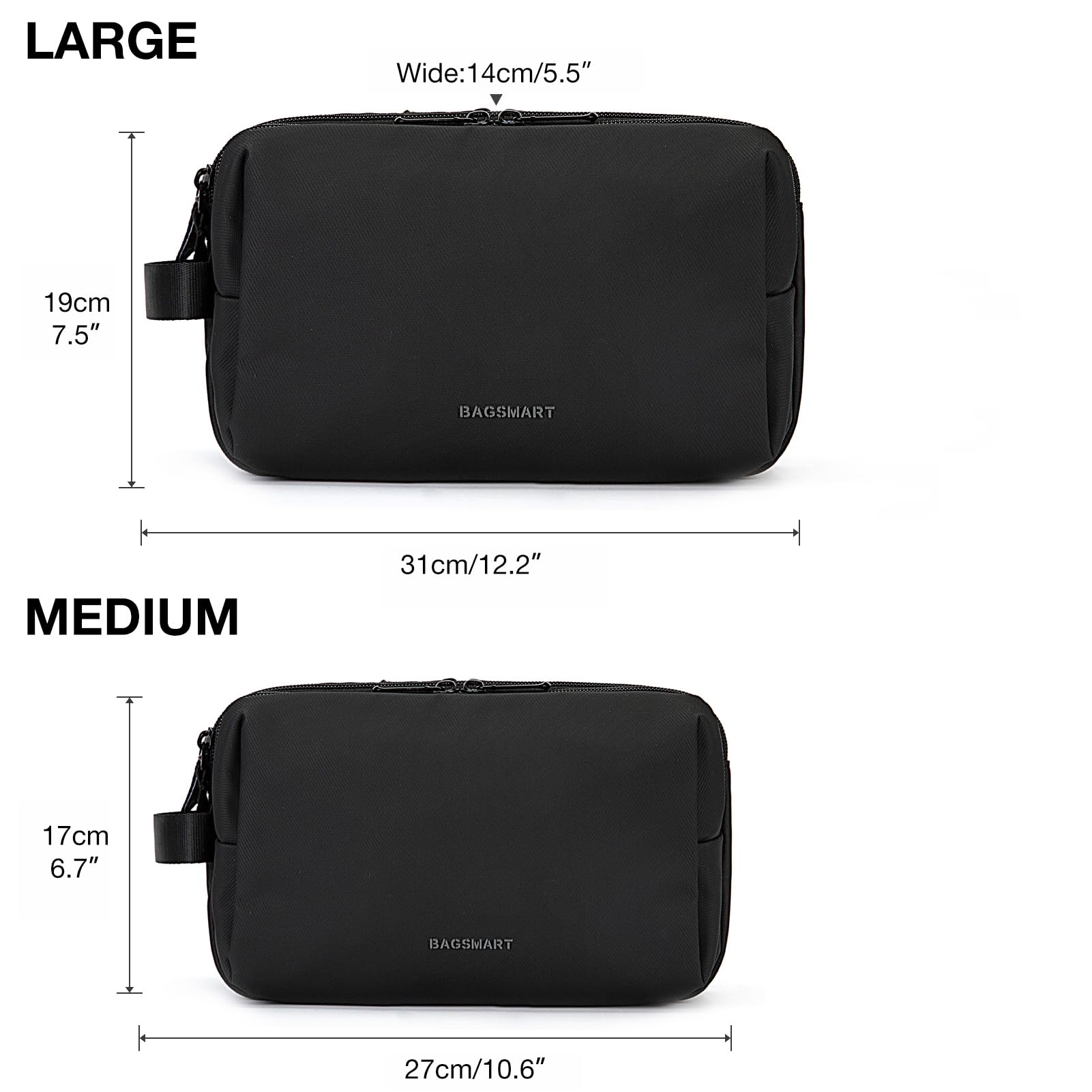 Men’s Travel Toiletry Bag Organizer – Waterproof Shaving & Cosmetic Storage Bag
