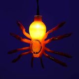 Multicolor Halloween Spider String Lights – 8.5ft Plug-In LED String with 10 Orange, Purple & Green Spiders (Connectable Indoor/Outdoor Décor)