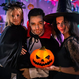 LED Light-Up Jack-O’-Lantern Pumpkin – Battery Operated Tabletop & Outdoor Halloween Decoration (6.6 x 5.9")