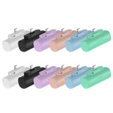 Miady 12 Pack Mini Portable Charger 5000mAh with Built-in USB-C Connector, Compact Plug-In Power Bank Fast Charging Battery Pack Set – Multi Color