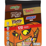 M&M’s, SNICKERS, TWIX & MILKY WAY Halloween Variety Bag – 120PCS Bulk Assortment of Fun Size Chocolate Treats 🍬🎃