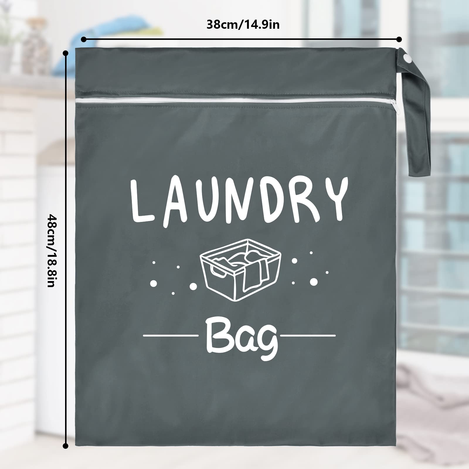Travel Laundry Bag Set, Waterproof Wet Dry Bag for Dirty Clothes