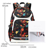 American Football Player Graphic Backpack with Reflective Strip and Laptop Compartment