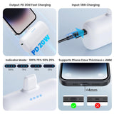 Mini 5200mAh Portable Charger for iPhone – Compact Plug-In Power Bank (2 Pack)