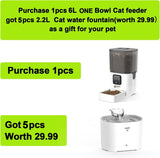 Smart Automatic Pet Feeder with WiFi App Control, 6L Food Storage, Alexa Support, Portion Scheduling, and Voice Meal Call for Cats and Dogs
