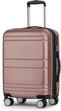 Rose Gold 20-Inch Expandable Hardshell Carry-On with TSA Lock
