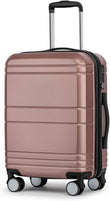 Rose Gold 20-Inch Expandable Hardshell Carry-On with TSA Lock