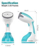 Aqua Edition 722NA-0001 Handheld Garment Steamer 1200W Leak-Proof Portable Wrinkle Remover with Detachable Tank