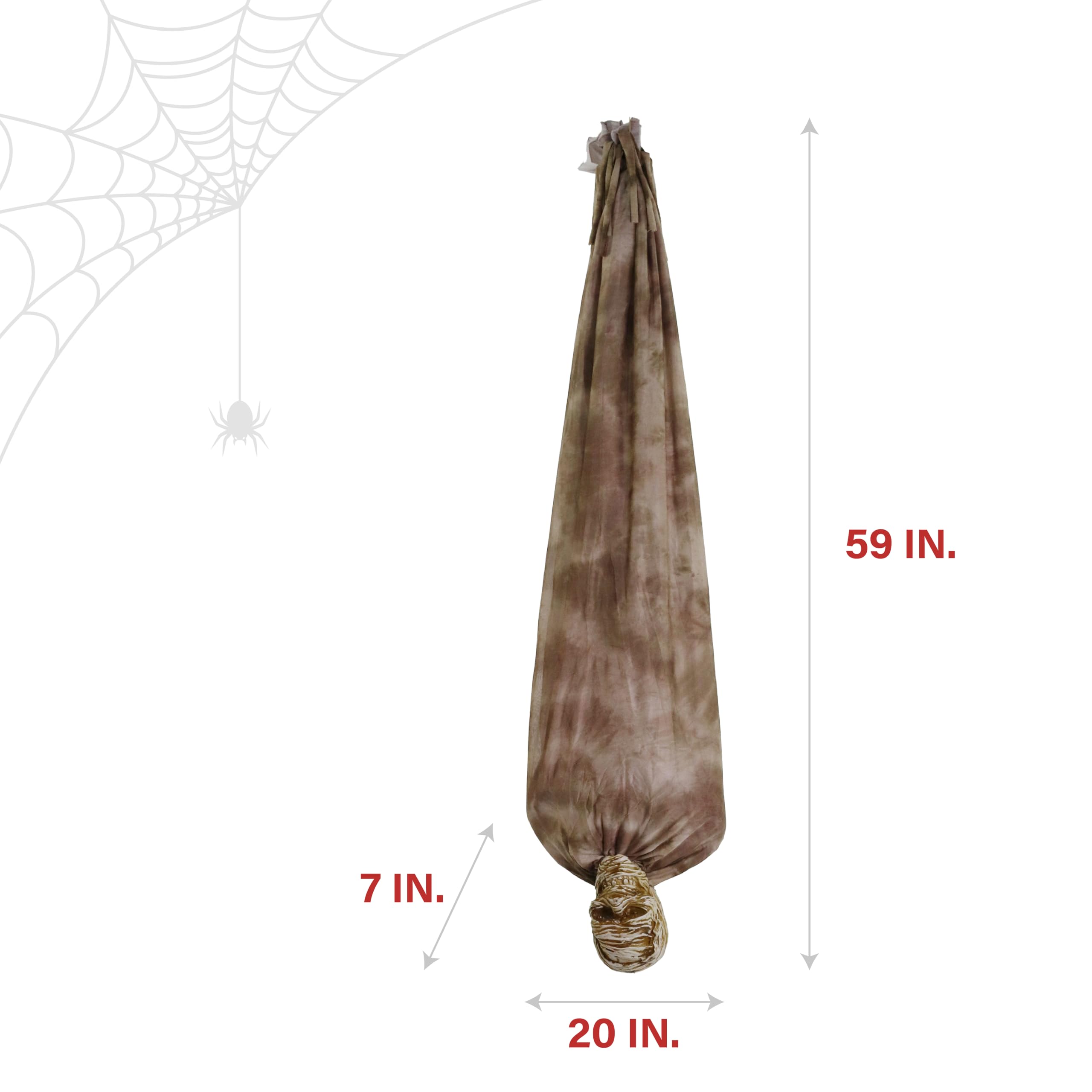 5ft Upside Down Hanging Skeleton Animatronic – LED Eyes, Sound & Motion Activated Halloween Prop