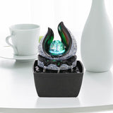Artistic LED Crystal Ball Tabletop Fountain – 3-Level Adjustable Indoor Water Feature (Painted Finish)