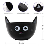 Black Cat Halloween Candy Bowls Set – 3-Pack Plastic Serving Bowls for Trick-or-Treat & Party Snacks (Black, Purple & Orange)