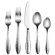 40-Piece Hammered Stainless Steel Flatware Set for 8 – 18/10 Cutlery, Mirror Finish (Silver)