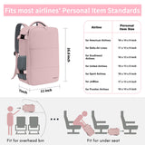 TAYGEER Women’s Carry-On Travel Backpack with USB Port & Shoe Compartment – TSA Approved – Amour Pink