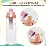 Kids Water Bottle Set – 17 oz Insulated Stainless Steel & 24 oz Leakproof Tritan Sports Bottle