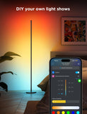 Govee RGBIC Smart Floor Lamp with 16 Million Colors, 85 Scenes & Alexa Voice Control – Black (1000lm)