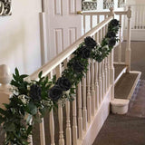 12PCS Artificial Black Roses with Green Stems – Lifelike Silk Flowers for Halloween, Weddings & Home Decor