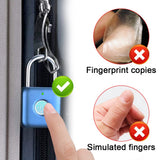 Compact Fingerprint Smart Padlock with USB Rechargeable Battery, Portable Biometric Security Lock for Gym, Travel & Personal Storage