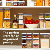 Airtight POP Food Storage Containers Set – 5-Piece Stackable Pantry Canisters (White)